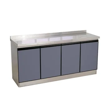 ตู้ครัวสแตนเลส ตู้เตาแบบรวม ตู้เก็บของแบบเรียบง่าย 1