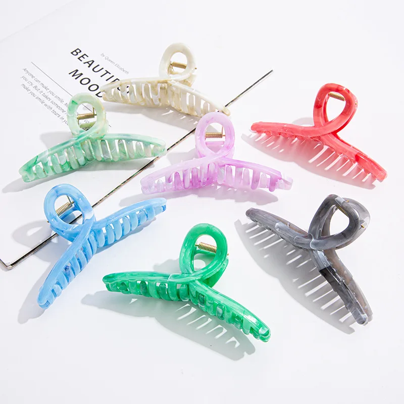 

Hair Claws Clip Banana Barrettes Black Colorful Hairpins Hair Accessories For Women Hair Clip Clamp CL220715