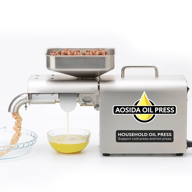 1New Stainless Steel Oil Press Machine Commercial Home Oil Extractor Expeller Presser 110V or 220V available Press Cold