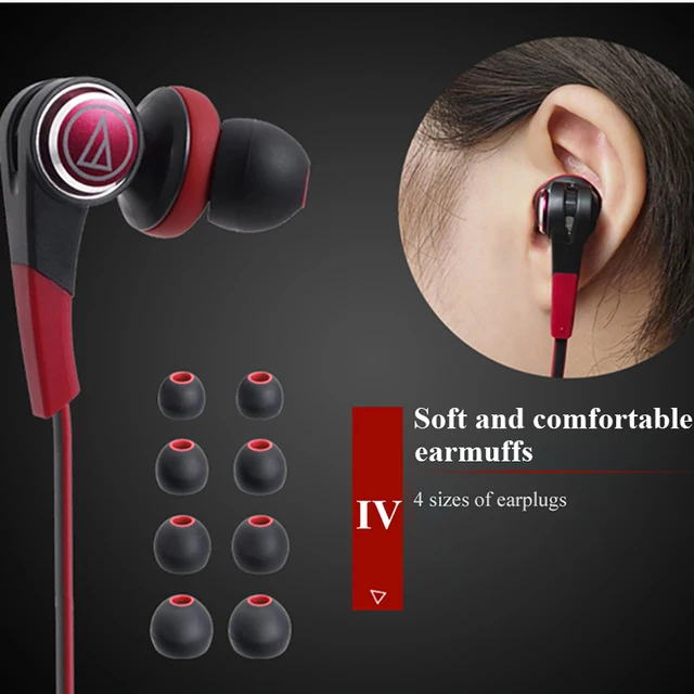 100% Original Audio-Technica ATH-CKS770iS 3.5mm Wired Earphone With Mic Dynamic Headset Heavy Bass Sound for Phone Tablet Laptop 5