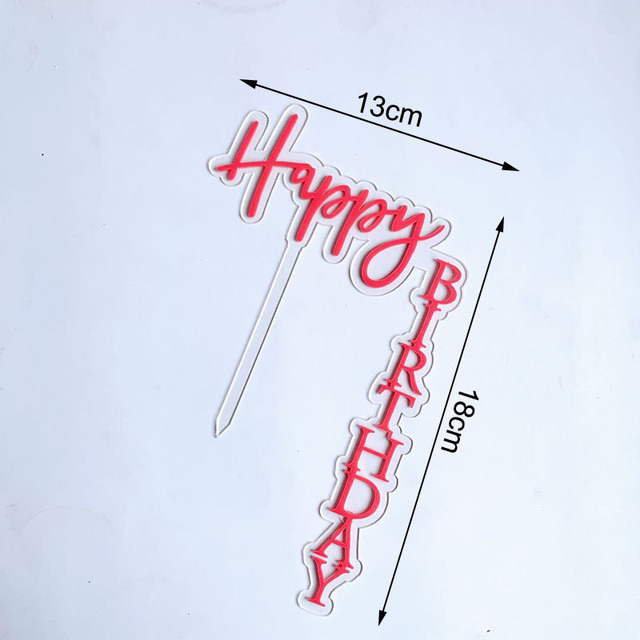 Birthday Acrylic Cake Topper Cake Toppers Birthday Cakes Party Wedding Decoration Anniversaire Candy Bar Father Mother