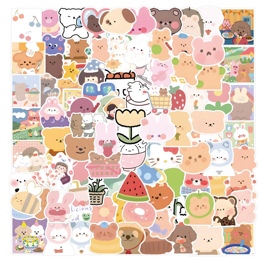 

10/30/50PCS Cartoon Bear DIY Graffiti Delicate Sticker For Suitcase Diary Notebook Skateboard Guitar Tablet Ipai Sticker Wholesa