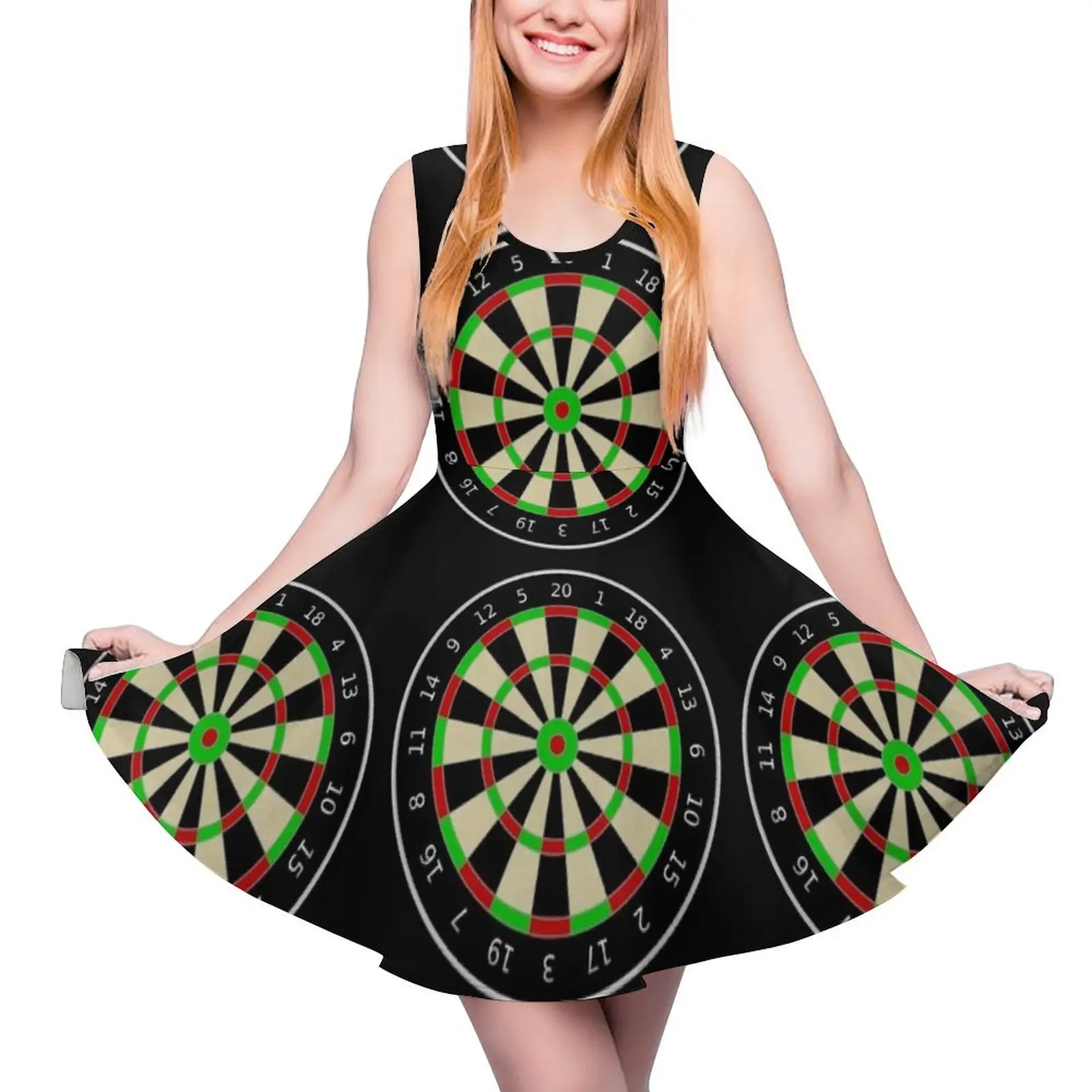 

Платье Dartboard без рукавов, пляжное платье, одежда