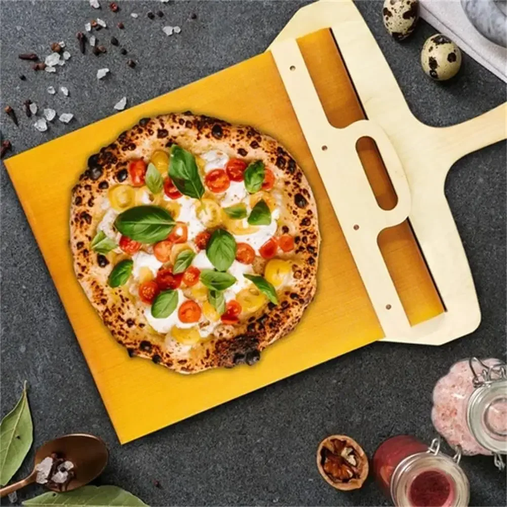 

Wooden Sliding Pizza Peel Shovel with Handle Pizza Spatula Paddle Perfectly Transfers Pizza Peels Baking Supplies Kitchen Tool