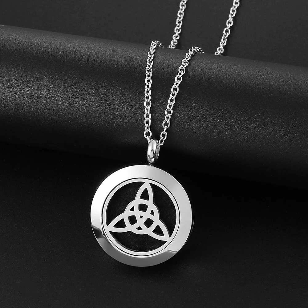 St. Benedict necklace 316L stainless steel pendant diffuser locket magnetic essential oil diffuser necklace aromatherapy jewelry 5