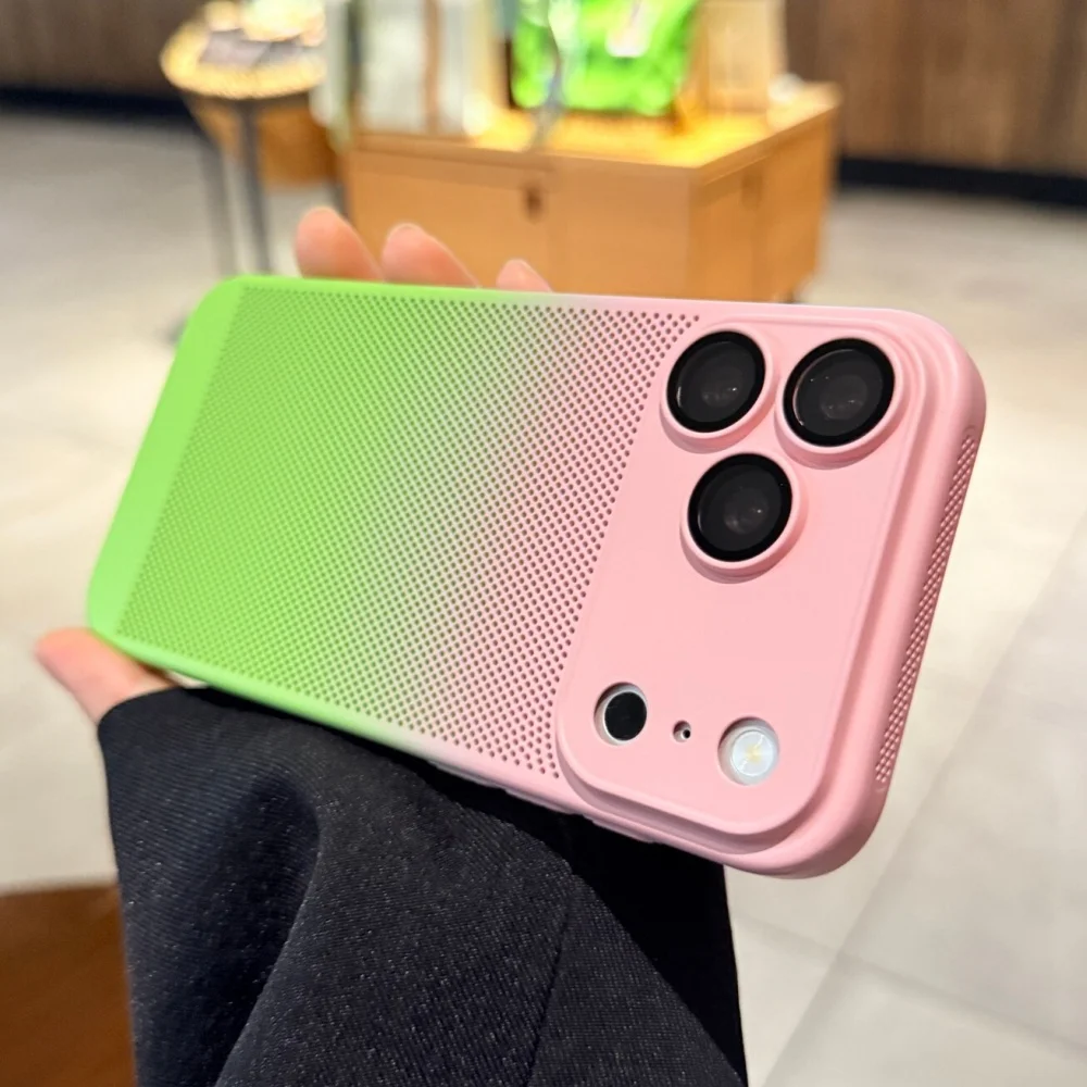 Ultra Thin Heat Dissipating Breathable Summer Gradient Phone Case with Camera Protection