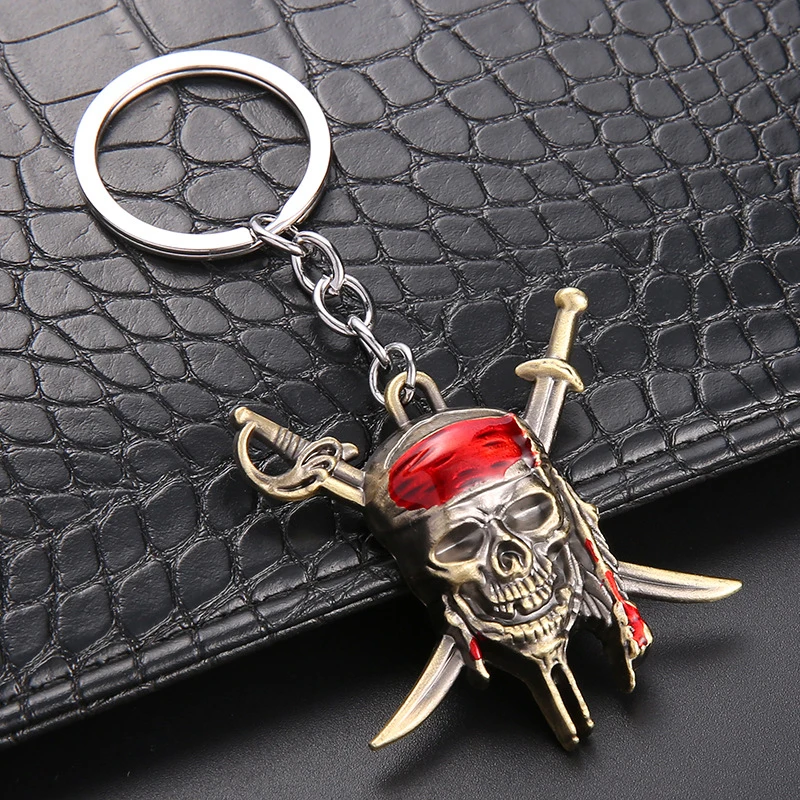 Creative-Pirate-Captain-Jack-Keychain-for-Men-Cartoon-Alloy-Skull-Key ...