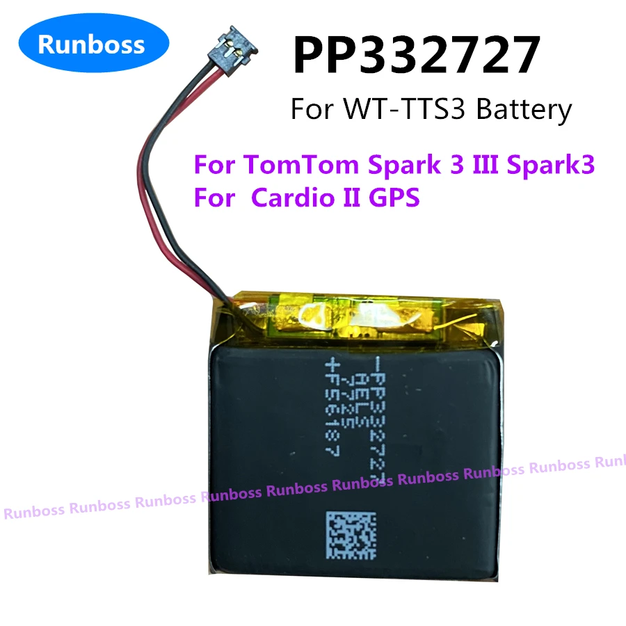 Batteria Originale 280Mah Pp332727 Per Tomtom Spark 3 Iii Spark3 / Cardio Ii Gps Cardiofrequenzimetro Smart Watch Accumulatore Akku