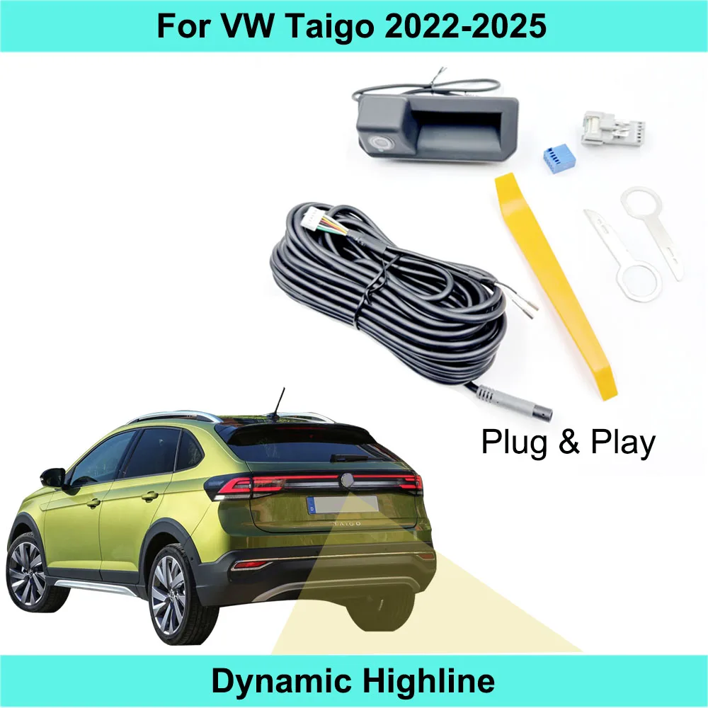 Telecamera Posteriore Dinamica Per Volkswagen Taigo 2022-2023 – Plug-and-play, Impermeabile, Visione Notturna E Traiettorie