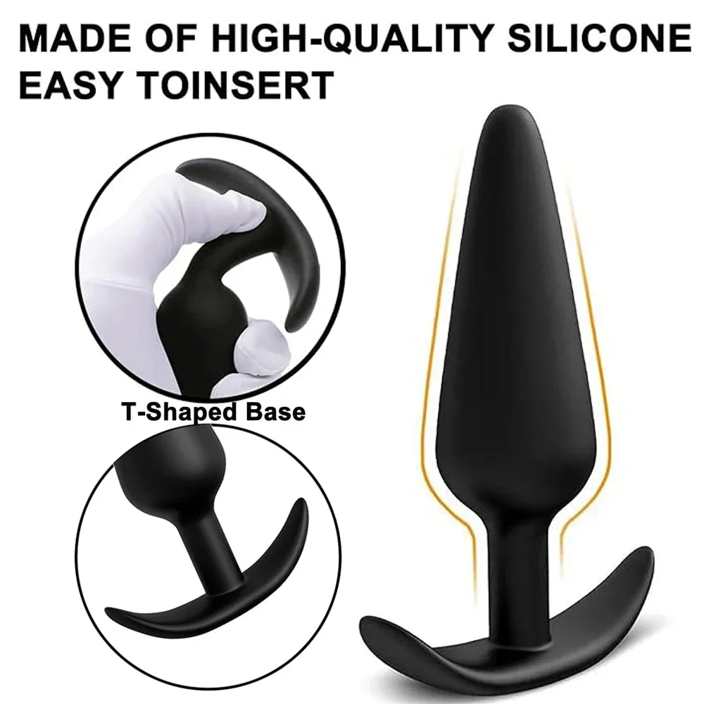 Anal plug butt vibrator Soft silicone erotic anal plug Adults sex toys for couple Women and men