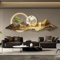 ออกแบบหรูหรานาฬิกาแขวนผนังห้องนั่งเล่น LED ความงาม Minimalist Wall นาฬิกาเงียบแฟชั่น Nordic Horloge Murale ตกแต่งบ้าน 2