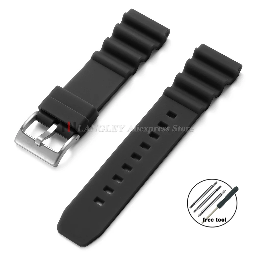 Unisex Sport Waterproof Silicone Watch Strap with Pin Buckle