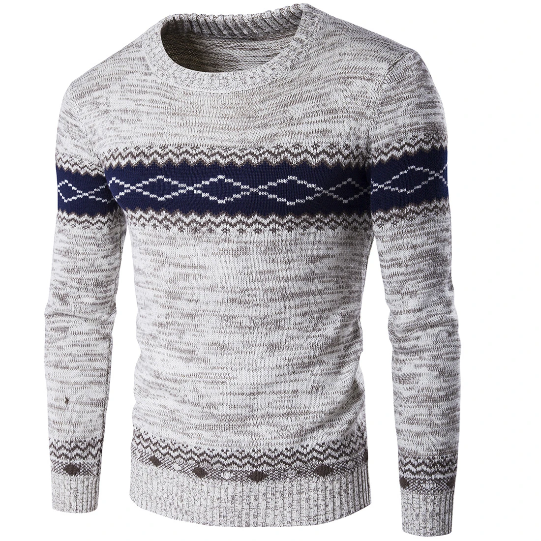 

2024 New Autumn Winter Sweaters Casual Pullovers Men Navy Long Sleeve Knitted Sweater High Quality Pullovers Homme Warm Knitwear