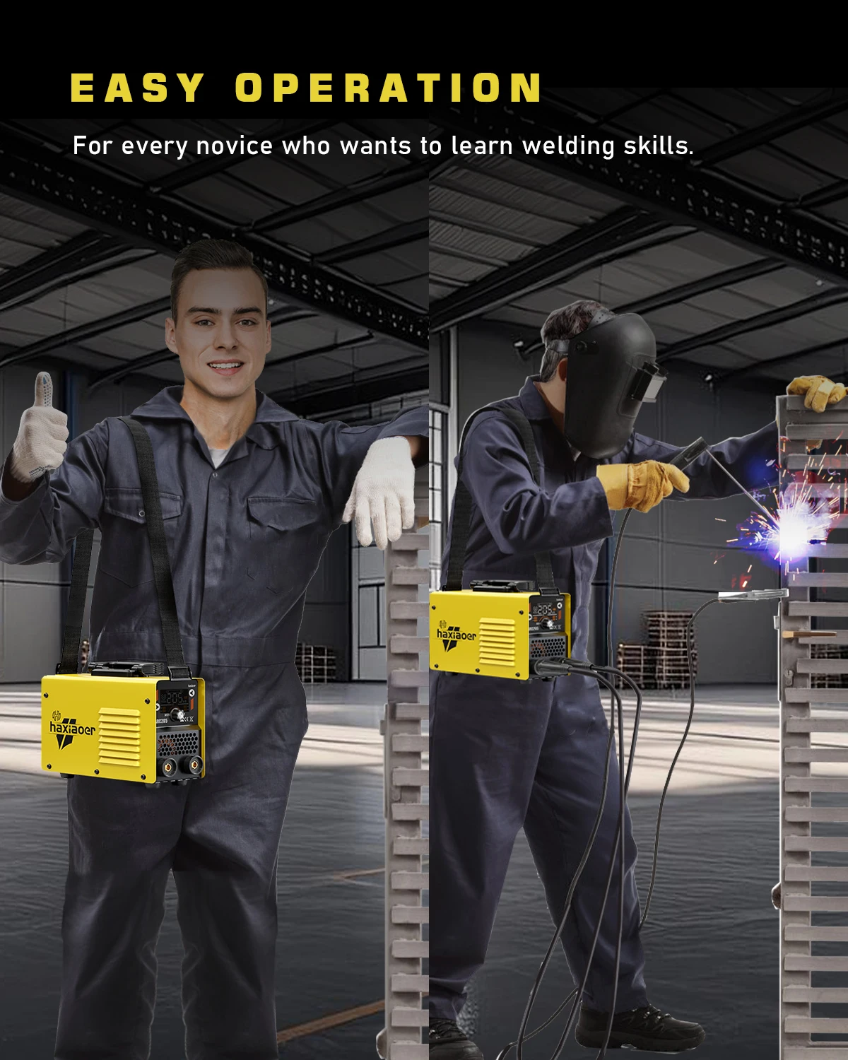 HAXIAOER ARC205 160A portable professional welding machine automatically matches electrode diameter and welding thickness ﻿ 5