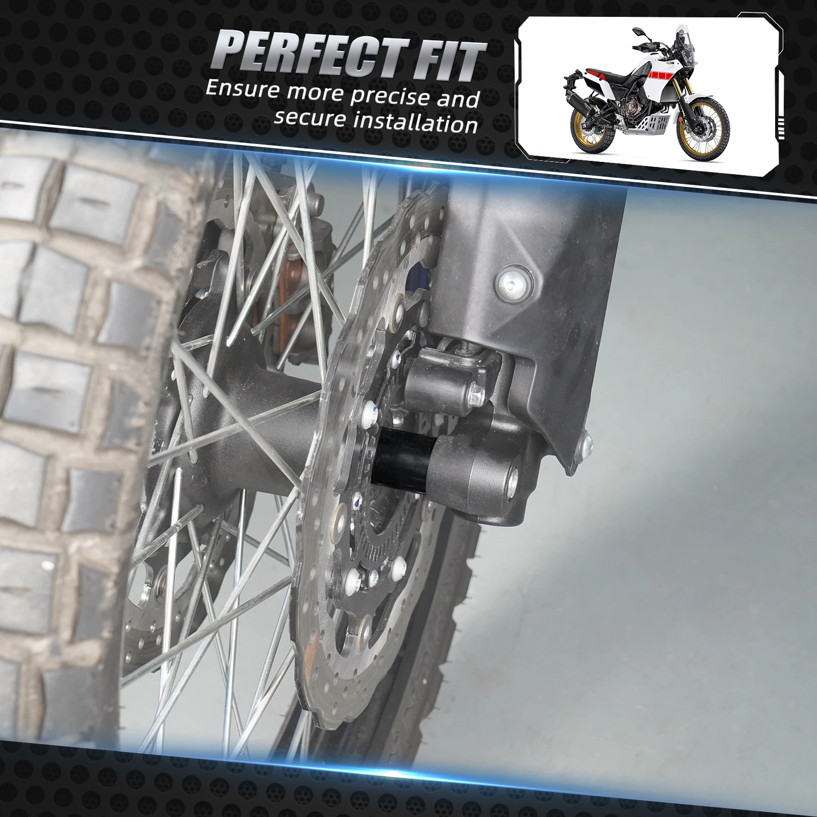NICECNC Für Yamaha Tenere 700 2019-2024 Motorrad Vorne Hinten Spacer Für Yamaha Tenere 700 Rally Edition 2020-2024 – Detail 3