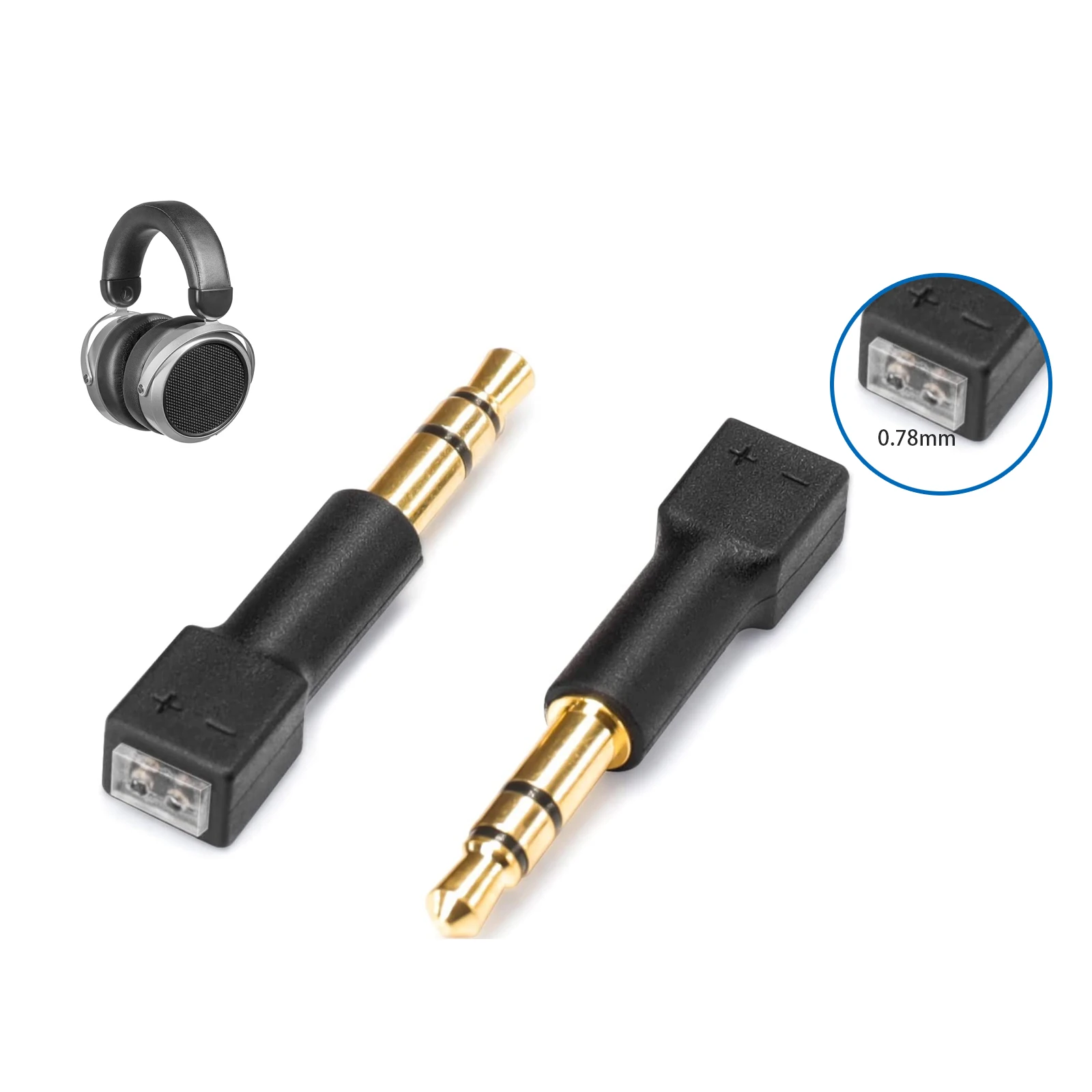 ヘッドホン用変換ピン,1ペア,3.5mm〜mmcxアダプター/0.78mm,m1