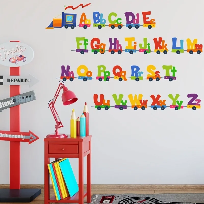 Alphabet Train Wall Stickers Decor Dream Home