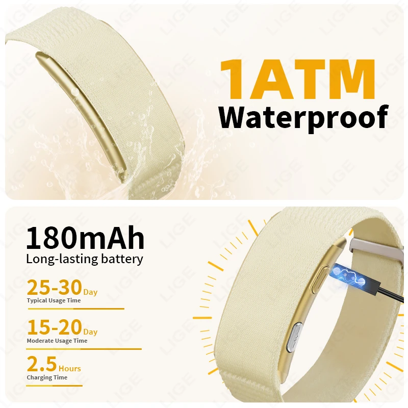 ECG PPG No Screen Smart Watch Sports Outdoors Fitness Heart Rate Monitor 1ATM Waterproof Men Smart Bracelet For Andrio IOS New