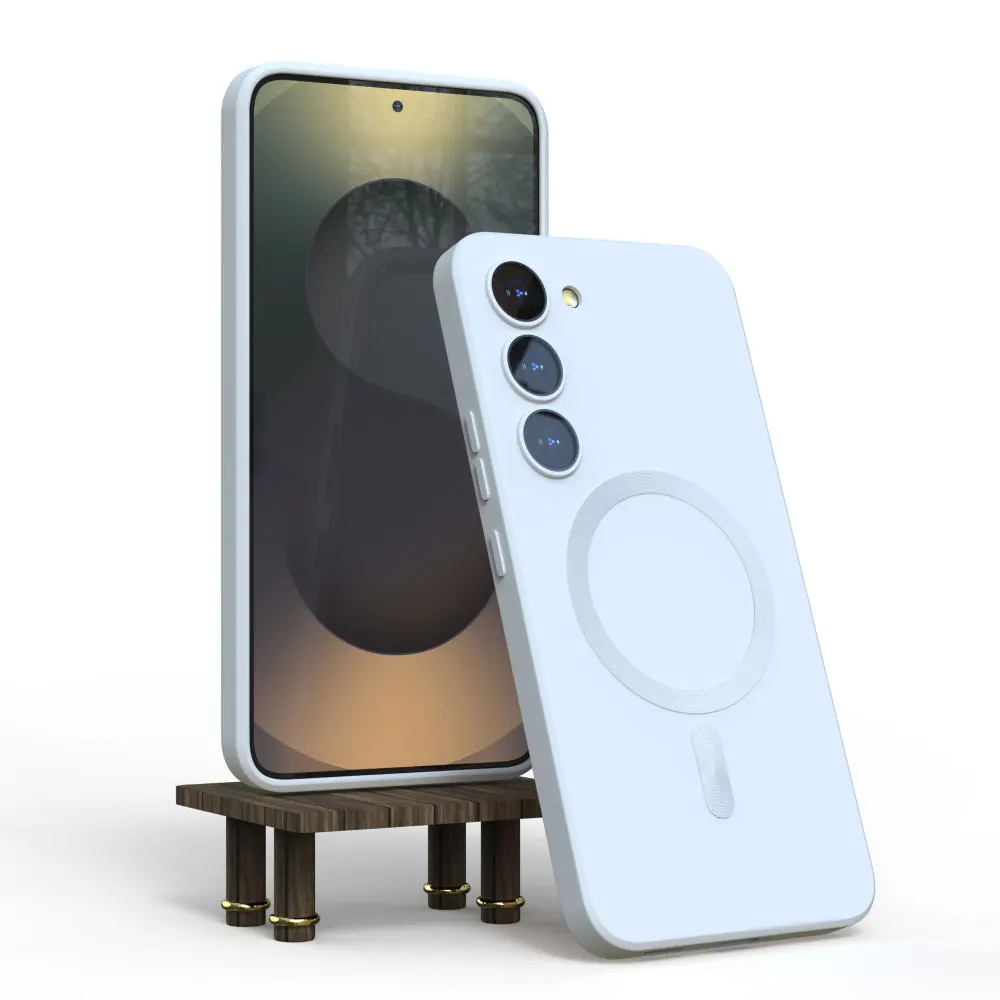Enhanced Magnetic Silicone Phone Case - Soft, Durable, and Stylish Back Cover