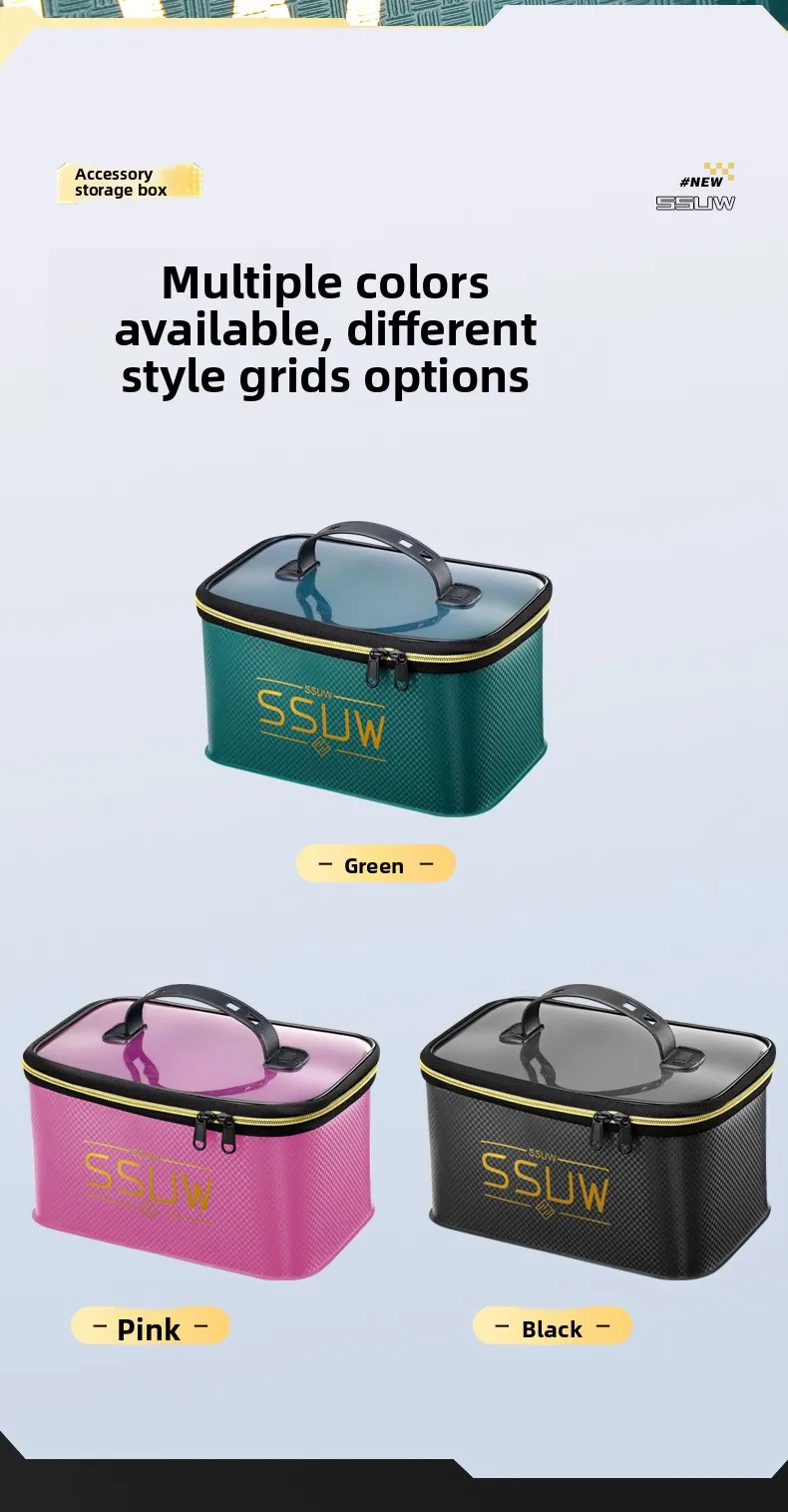 Aufbewahrungsbox für Angelboxen, Angelzubehör, Aufbewahrungsbox für Gadgets, Aufbewahrungsbox für Werkzeuge, Aufbewahrungsbox, tragbare Aufbewahrungstasche für Unterlinien – Detail 13