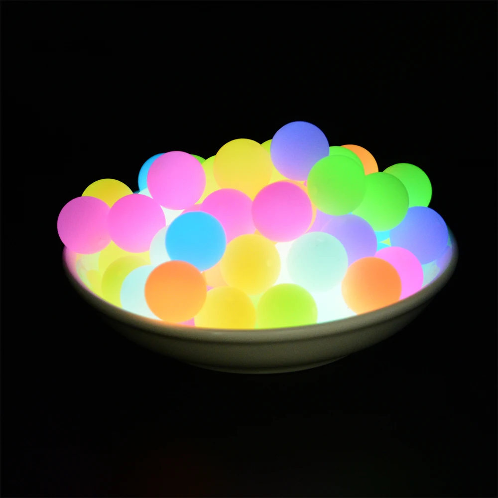 Silicone Beads Lofca Luminous Beads 12mm 20pcs Silicone Loose Glow In The Dark Marking DIY Necklace BPA Free for Pacifier Gift Accessories