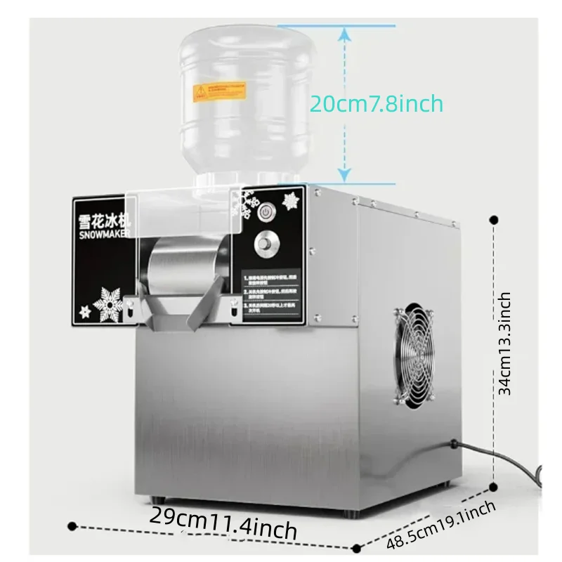 Desktop Mini Snowflake Ice Machine slushy machine High-Power Snowflake Crusher Korea Bingsu Machine Automatic Snow Ice Maker