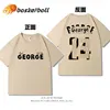 100% Cotton American Paul George Jersey Change Trend Heavy Long Sleeve T-shirt Couple Basketball Short Sleeve 2