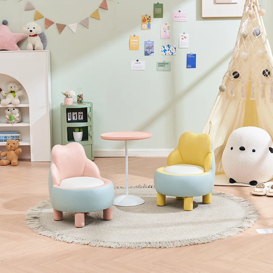 High Quality Single Reading Corner Sofa Solid Wood Frame & Fabric Cover Modern Design for Kids Bedroom or Home Living Room