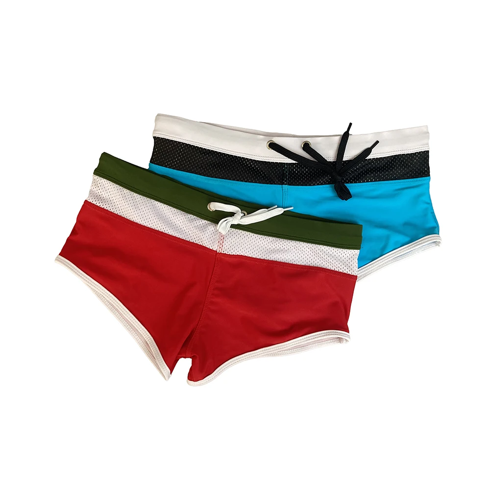 Swim Trunks Swim Shorts Men Swimsuit Summer Swimwear Men's Beach Swimming Trunks Sexy Low Waist Waterproof Swimsuit Nylon Quick Dry Sport Bathing Surfing Underwear