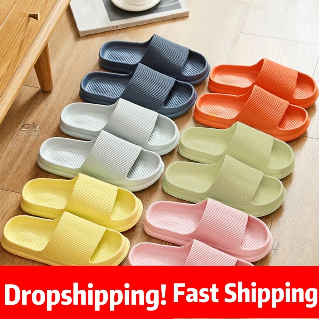 Home Slippers Antislip Flip Flops Woman's Sandals Women Fashion Soft