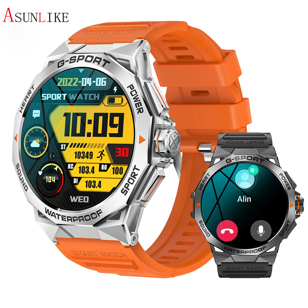 

Смарт-часы ASUNLIKE K62 мужские, 1,43 дюйма, AMOLED, Bluetooth, GPS