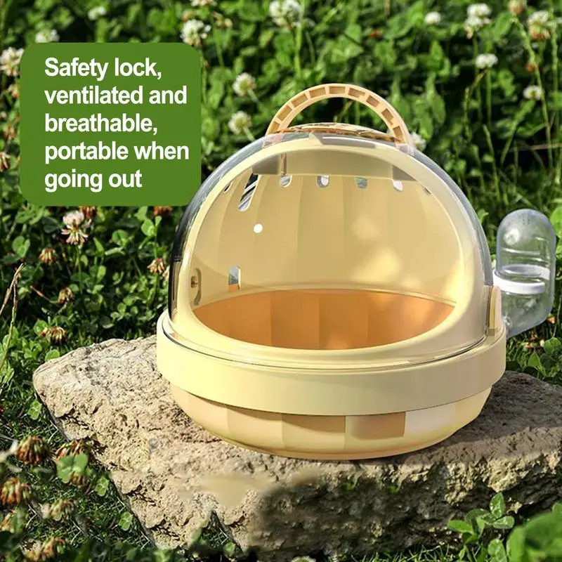 Small Pet Carrier with Water Feeder Hamster Travel Cage for Guinea Pig Hedgehog Pet Bag Ferret Accessories Portable Out House pet carrier
