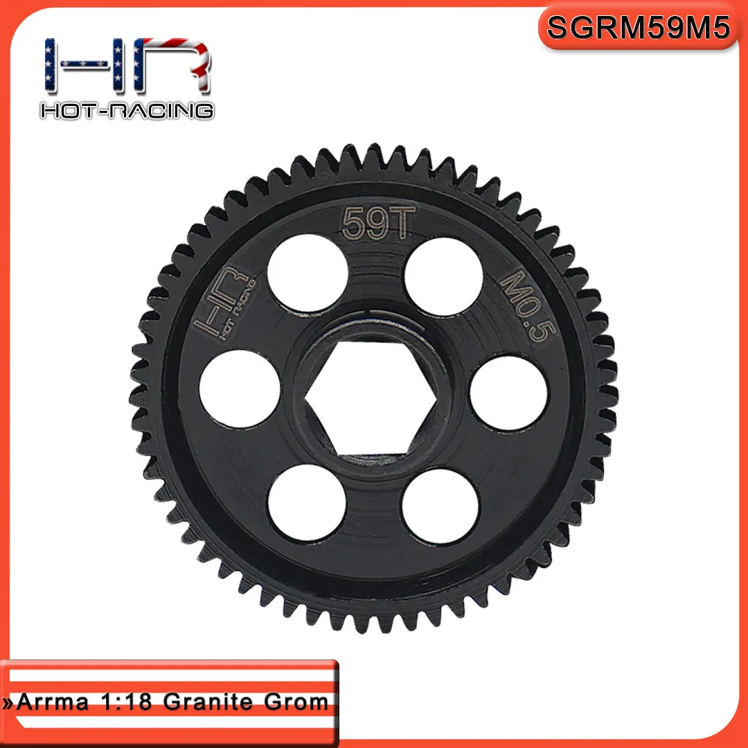 

Стальная основная Шестерня hotracking CNC 0,5, модуль 57 59 зубьев для ARRMA 1:18 Granite Grom