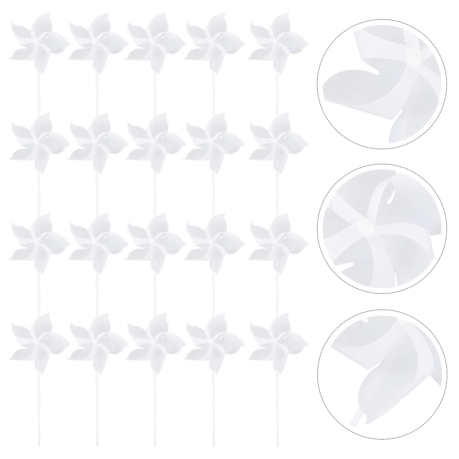 24 Pcs Children's Toy Assembly Windmill Home Decoration DIY Accessory Hand Crank Fun Adorable Pinwheels Paper Unfinished Craft