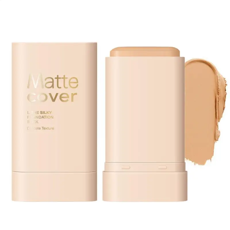 2 In 1 Matte Eraser Foundation Cream Stick Full Coverage Oil-control Face Base Moisturizing Face Waterproof BB Cream Makeup