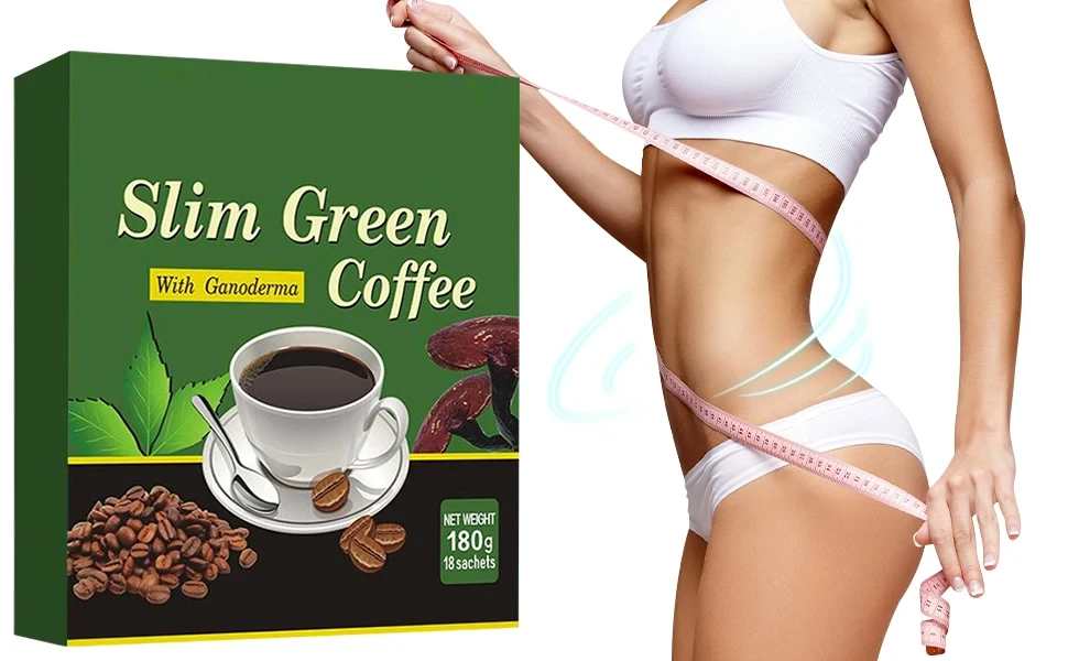 2 Boxs 18 Pcs/Box Natural Herbal Premium Slim Green Coffee Bean Extract Powder Super Safe Weight Loss Fast Sliming Products