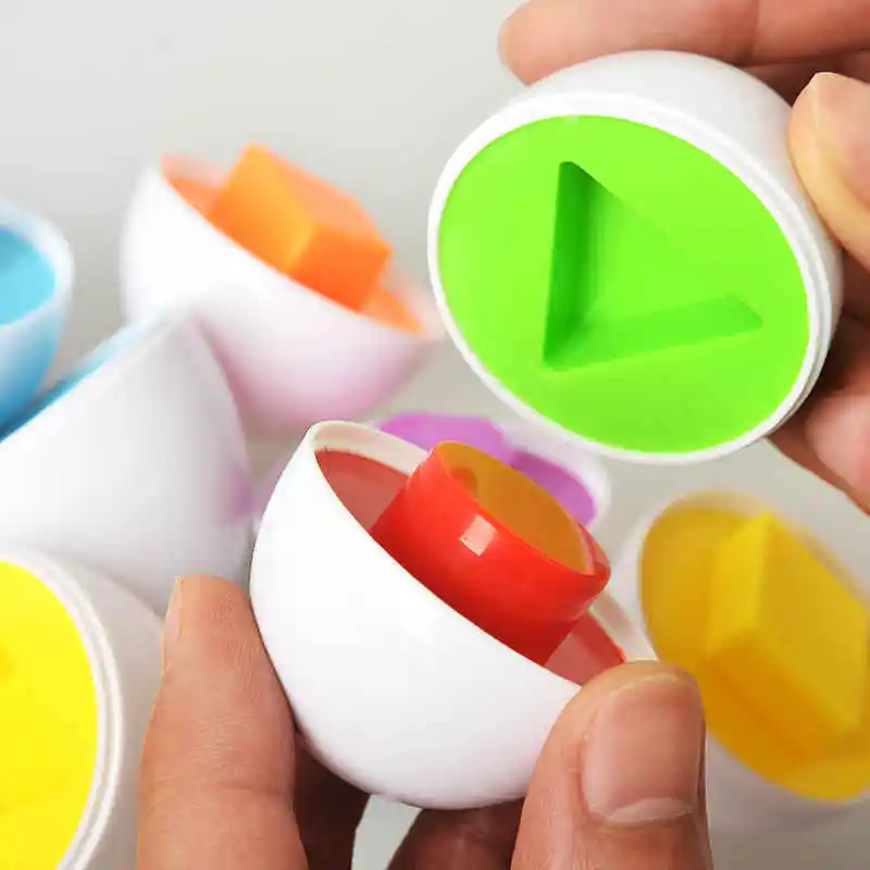 Educational Puzzles Montessori Smart Eggs Toy For Children 2 3Y