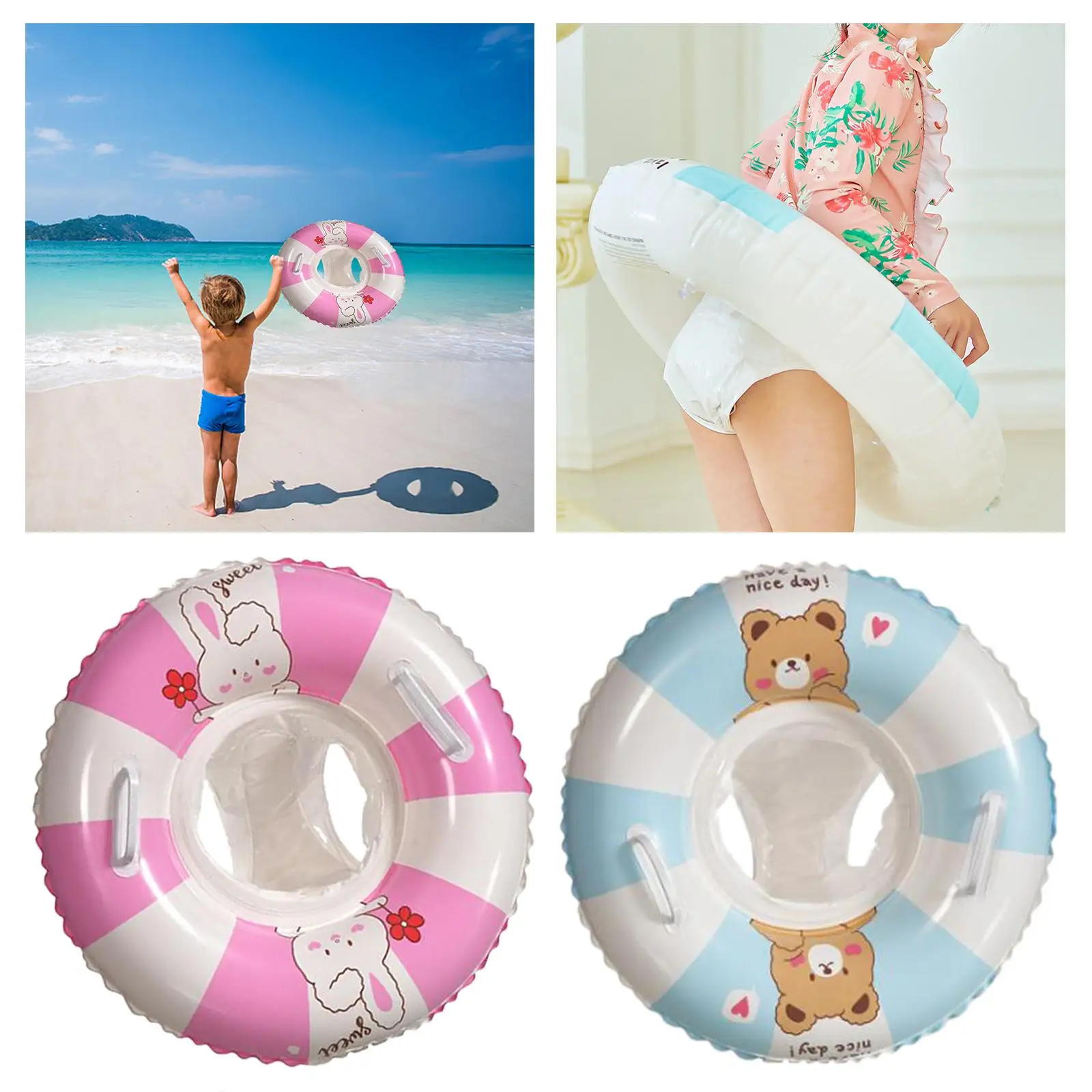 Swimming Pool Floats Floating Mattress Seat Swim Tube Swimming Rings Kids Inflatable Float Seat Boat Lawn Garden Summer