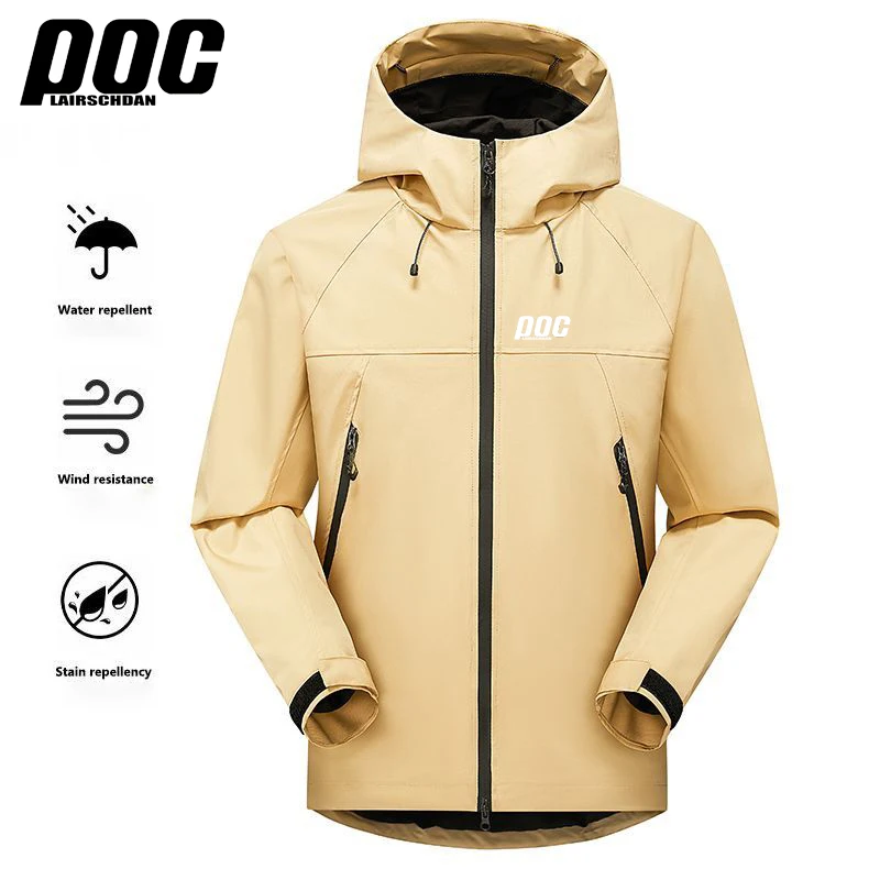 LairschDan POC Waterproof Jacket Men MTB Windbreaker Hoodie Bike Raincoat Road Motorcycle Bicycle Clothing Cortavientos Hombre