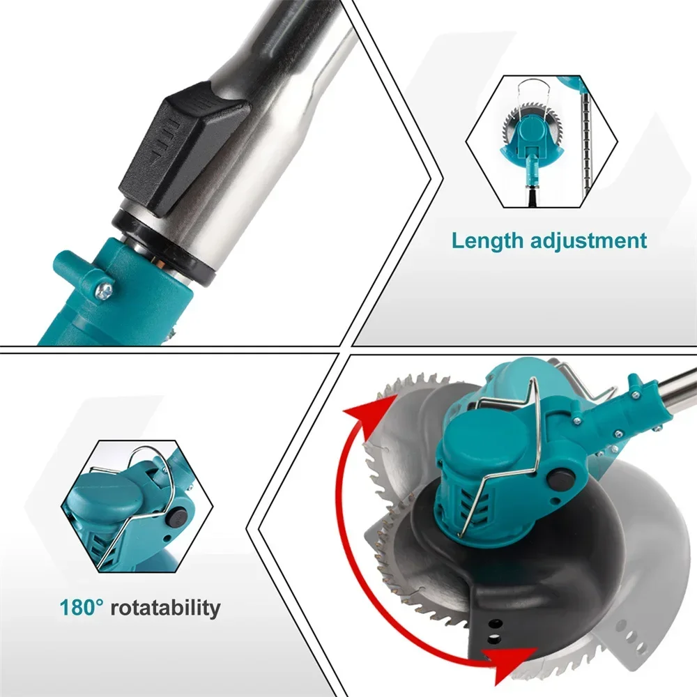 Hand-Held Electric Folding Mower With Adjustable Length 100CM-135CM For Home Gardening Pruning Tools For Makita 18V Battery 4