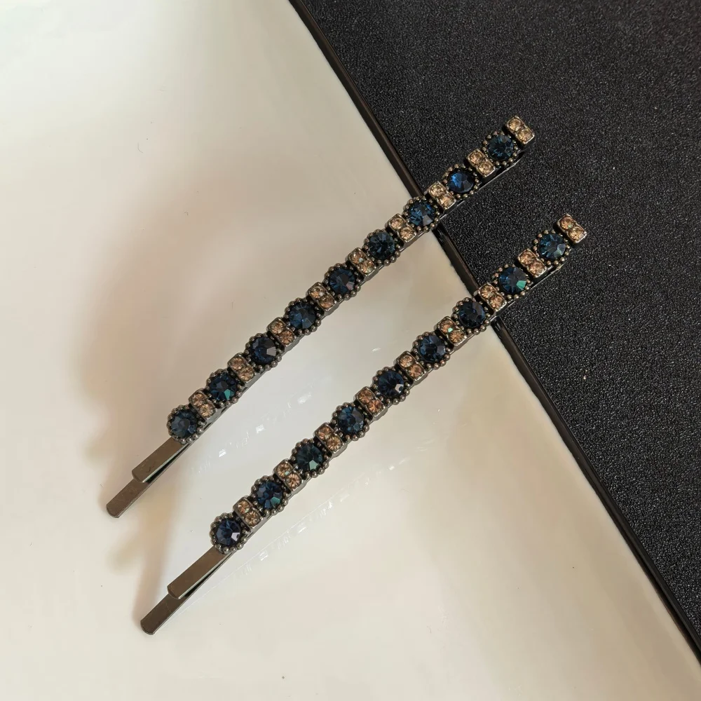2 Stück/Set Vintage Strass-Haarspangen für Damen und Mädchen, Metall-Haarklammern, elegante Haaraccessoires für den Alltag, Hochzeit und Brautfrisuren – Detail 6