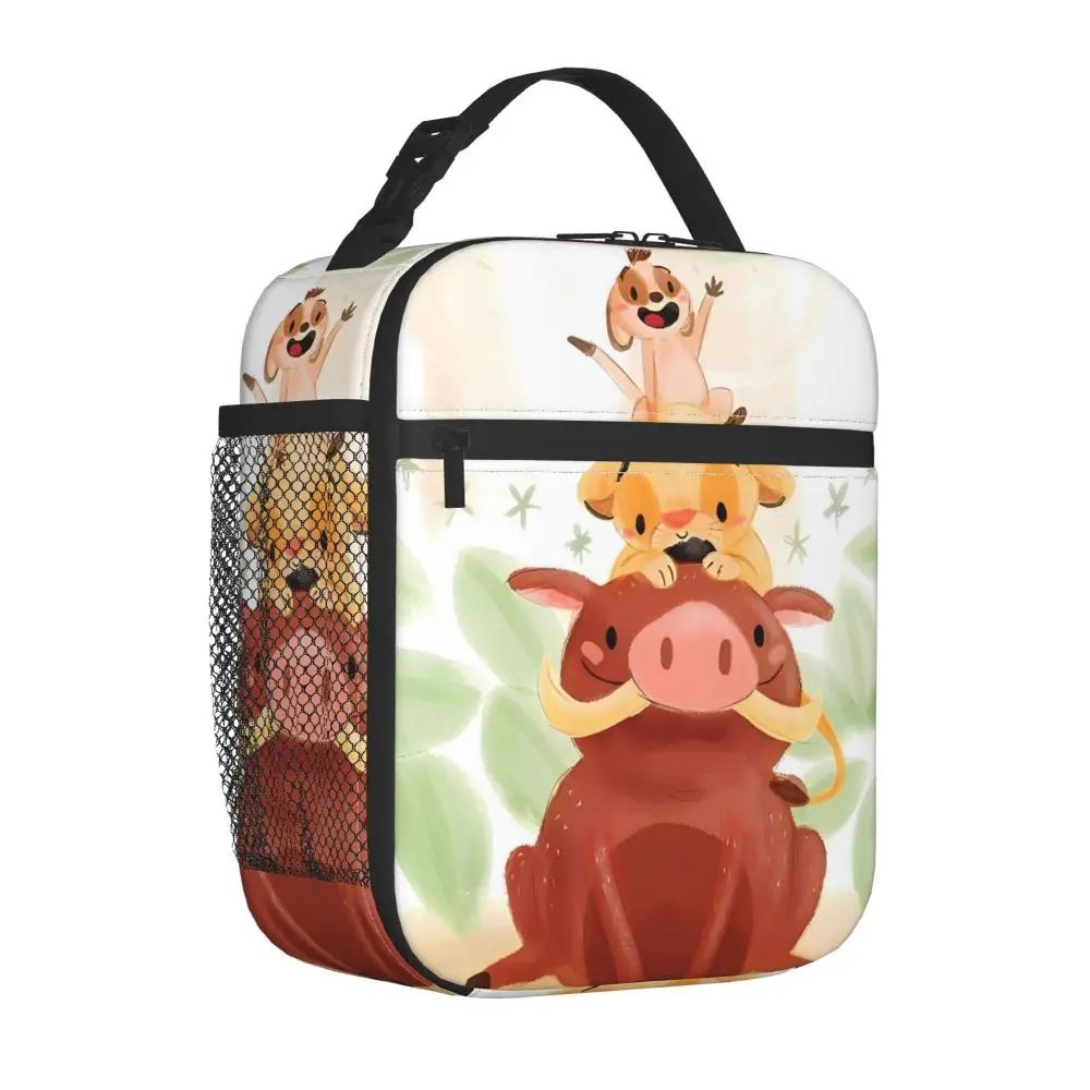 Lunchtasche mit Löwenkönig-Motiv für Kinder, Grafikdesign, Lunchbox, Freizeit, Reisen, Kühltasche, tragbare Oxford-Thermo-Tragetasche – Detail 20