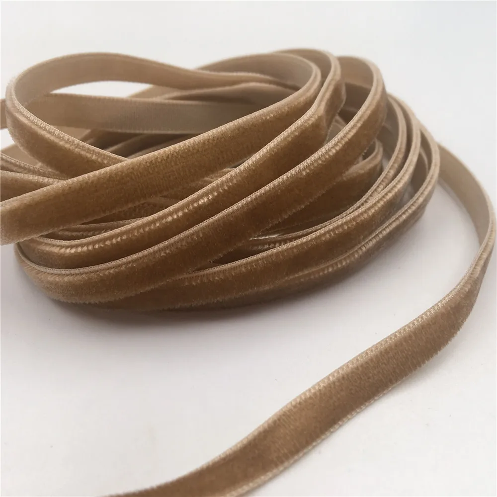 

Бархатная односторонняя лента цвета хаки, 6 мм/9 мм/15 мм, для упаковки подарков ручной работы, Оформление интерьера, неэластичное Рождественское украшение