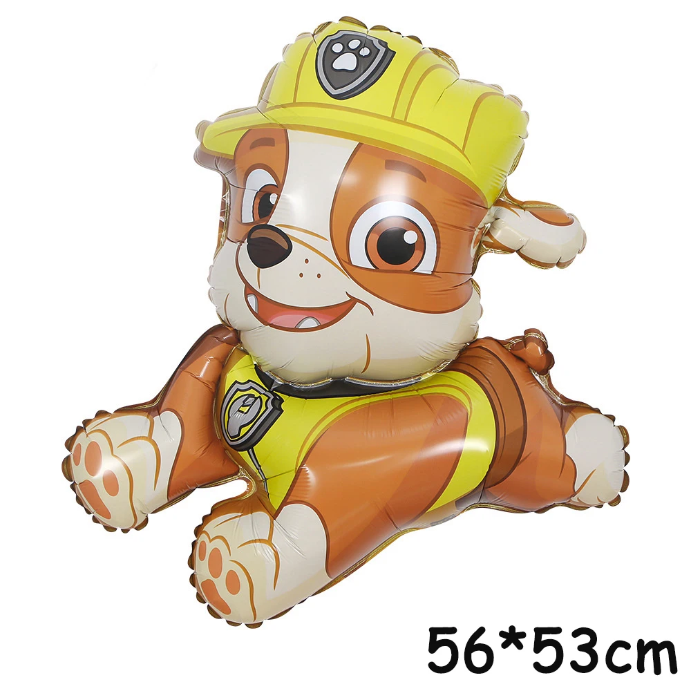 Paw Patrol Balão de alumínio para crianças, Decoração do partido Suprimentos, Rescue Dog, Chase Rubble, Birthday Gift, 4pcs