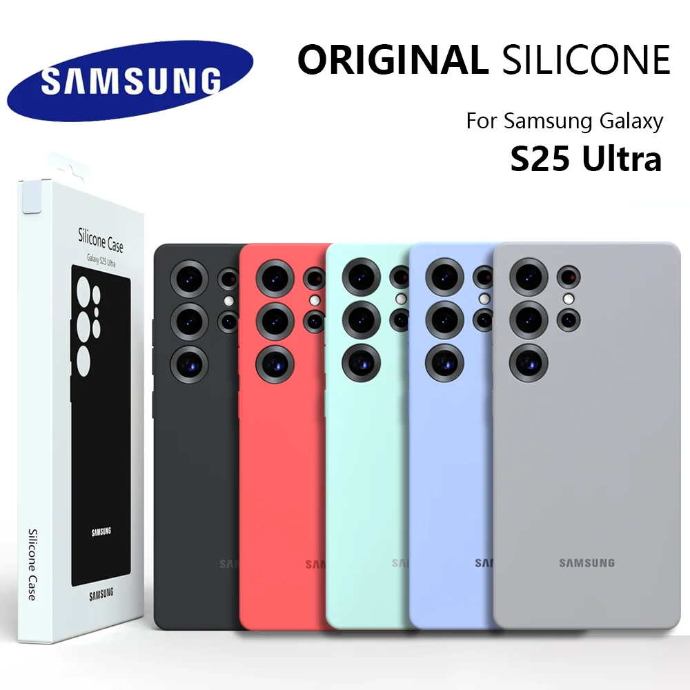 High-Quality Soft Silicone Protective Case with Box for Samsung Galaxy S25 Ultra