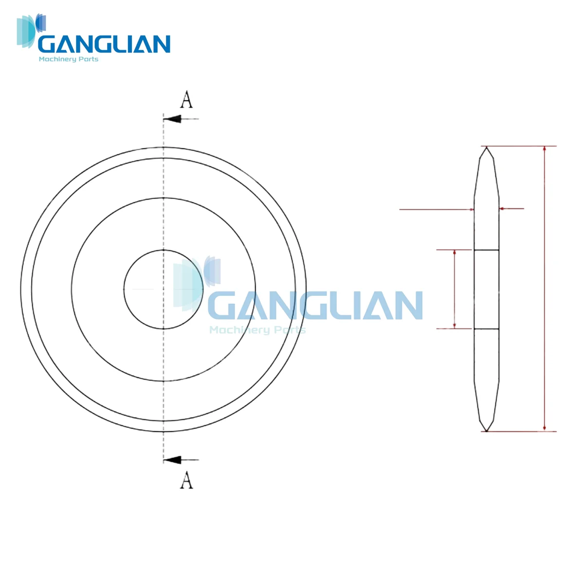 천 종이 튜브 테이프 절단 도구용 플랫 원형 나이프, 슬릿 라운드 블레이드, 9crsi 76-100mm, 10 개