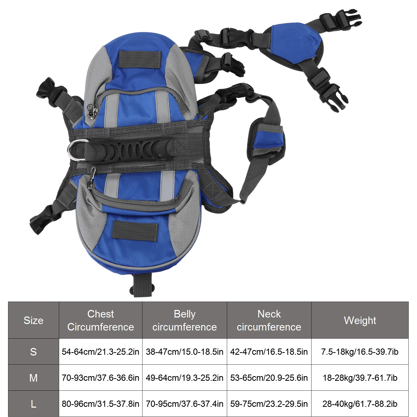 Dog Backpack Dog Saddle Bag Hound Saddlebags Camping Hiking Reflective Strip Backpack Saddle Bag for Small Medium Large Dogs