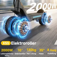 Vente flash - Trottinette électrique TODIMART X5S 2000W à double moteur, 48V 18.2Ah, vitesse maximale de 50 km/h, autonomie de 70 km, pliable, roues de 10 pouces, tout-terrain, pour adultes 3