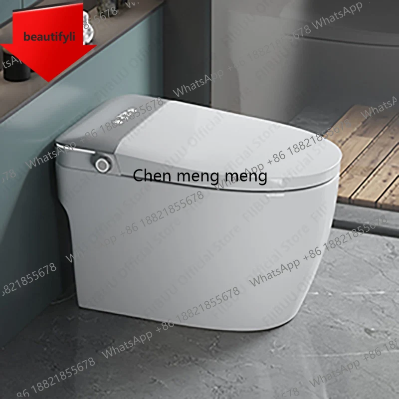 โถสุขภัณฑ์อัจฉริยะแบบชิ้นเดียว 01A พร้อมระบบชำระล้างอัตโนมัติ ถังเก็บน้ำในตัว โถสุขภัณฑ์ทรงยาว เบาะนั่งอุ่นด้วยน้ำอุ่น ควบคุมด้วยรีโมท ไฟกลางคืน เปิด-ปิดอัตโนมัติ 1