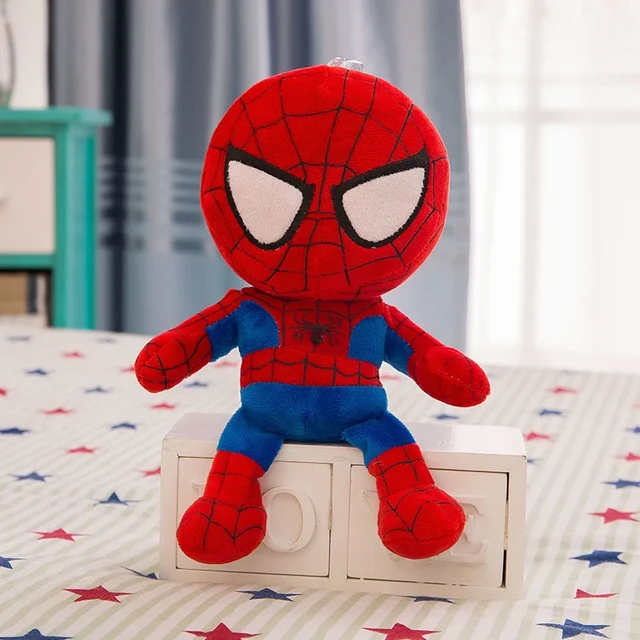 27cm Marvel Avengers Peluche Spiderman Muñecas Suave Relleno Capitán  América Iron Man Figura De Película Regalos Para Niños